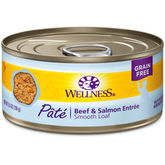Wellness Complete Health Beef & Salmon Pate Grain-Free Canned Cat Food 5.5oz