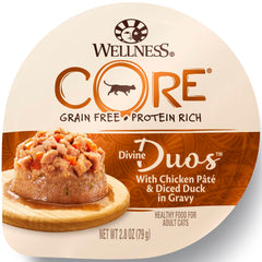 Wellness CORE Divine Duos Chicken Pate & Diced Duck In Gravy Wet Cat Food 2.8oz