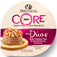 Wellness CORE Divine Duos Chicken Pate & Diced Salmon In Gravy Wet Cat Food 2.8oz