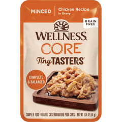 Wellness CORE Tiny Tasters Chicken Minced Grain-Free Adult Pouch Cat Food 1.75oz