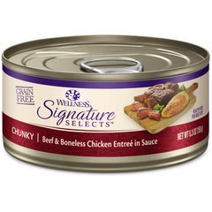 Wellness CORE Signature Selects Chunky Beef & Chicken Grain-Free Canned Cat Food
