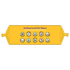 Woosh Fragrance-Free Unscented Antibacterial Pet Wipes 100pcs
