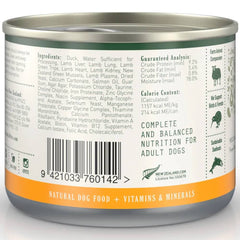 15% OFF: Zealandia Free-Run Duck Pate Grain-Free Adult Canned Dog Food 170g