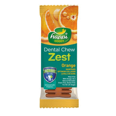 10 FOR $12: Happi Skippi (Doggy) Zest Orange 4 Inch Dental Dog Chew 25g