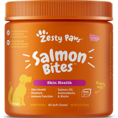 Zesty Paws Salmon Bites Salmon Flavor Dog Supplement Chews 90ct