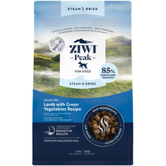FREE SAMPLE (1 per order): Ziwi Peak Grass Fed Lamb With Green Vegetables Recipe Steam & Dried Dog Food 30g