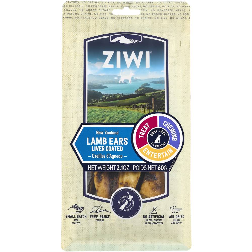 Ziwi Peak Lamb Ears Air-Dried Dog Treats 60g